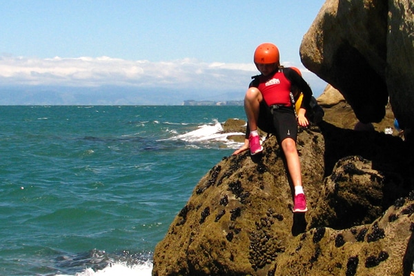 safely coasteering the Abel Tasman