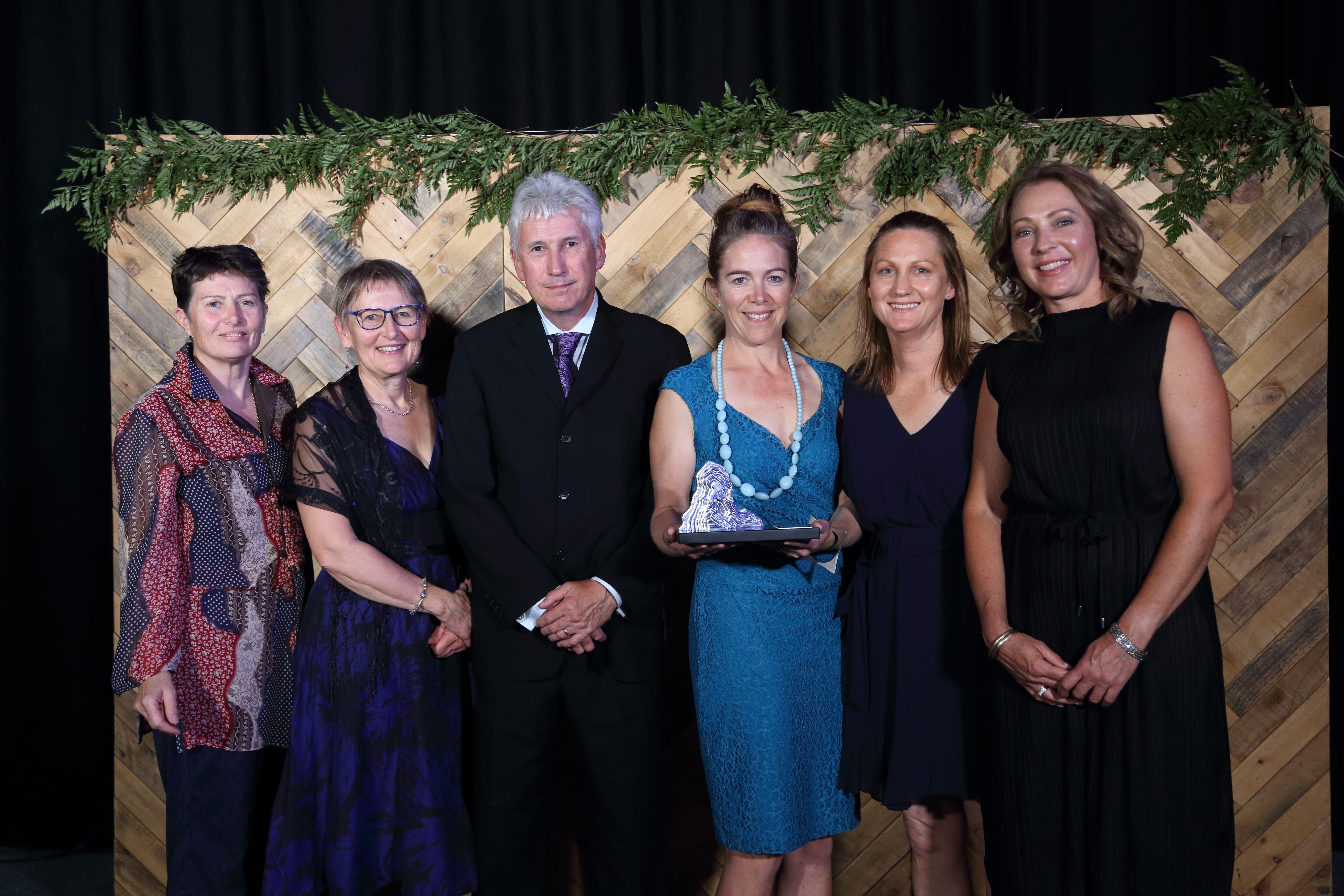 Whenua Iti team members at the awards dinner