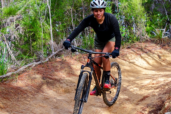 mountain biking kaiteri on adventure learning programme