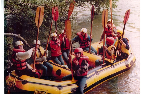 rafting for the first adventure course at Whenua Iti