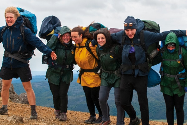 tramping adventure with secondary students in nelson lakes