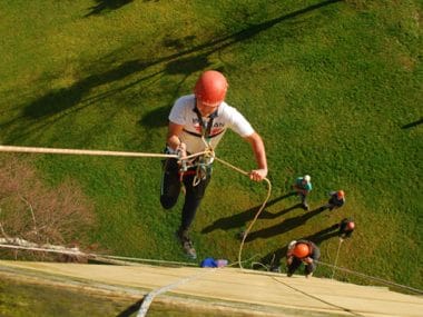 tower abseiling at whenua iti outdoors