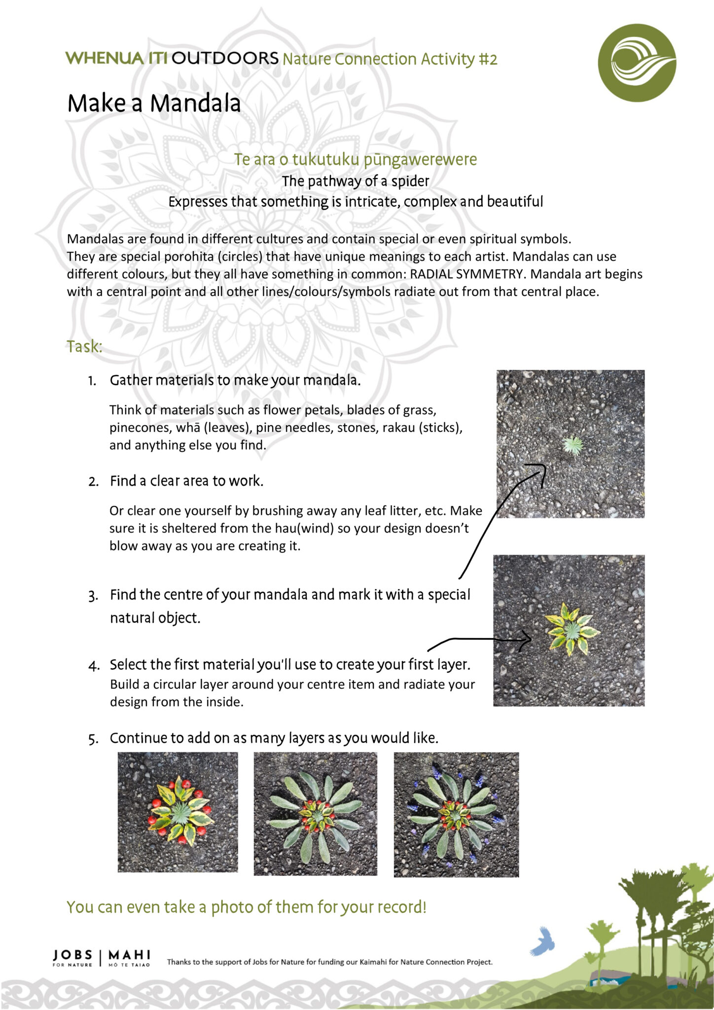 WIO Activity #2 Make a Mandala