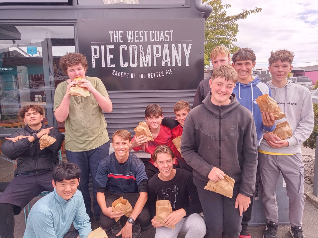 Participants with a west coast pie